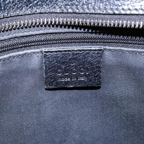 GUCCI GG Canvas Hand Bag Black Silver - Picture 16 of 16